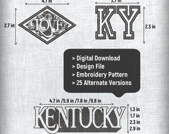 Kentucky State Embroidery Design Collection – Craft Your Own Memories