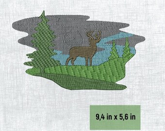Deer Embroidery Pattern Design - Beautiful Decor Designs