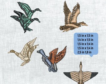 Charming Duck and Goose Embroidery Set - Perfect for 4x4 Hoops, Instant Access