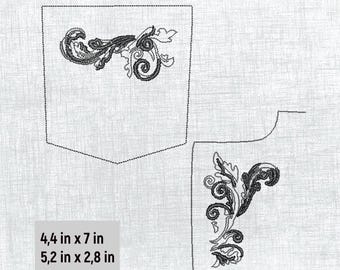 DIY Pocket Embroidery Design - Ready for Instant Download!
