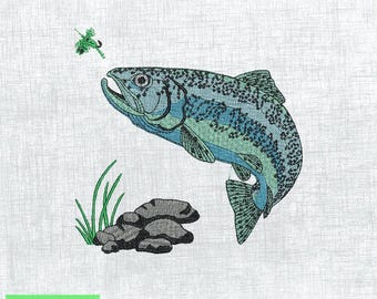 Ocean Fish Embroidery Printable - DIY Sewing Pattern