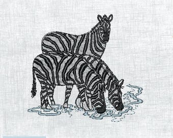 Zebra Embroidery Pattern - Digital Art for Creatives