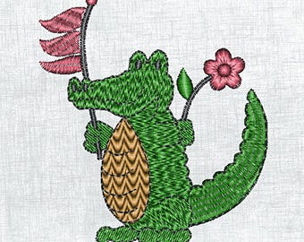 Playful Dinosaur Embroidery for Children's Room/ Digital Download