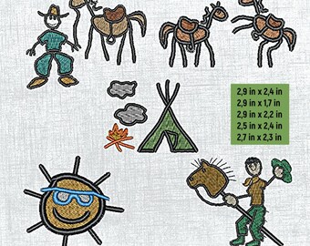 Colorful Kid-Friendly Embroidery Designs - Assorted Formats