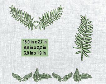 Chic Olive Branch Design for Embroidery - Instant Download