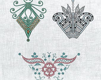 Cultural Embroidery Designs - Digital Files for 4x4 Hoop