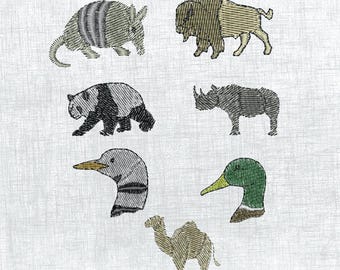 Animal Embroidery Design - Cute Home Decor Stitch Pattern