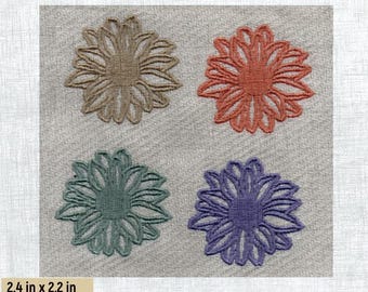 Elegant Lotus Flower Embroidery Models - Choose From 9 Designs in 3 Sizes!