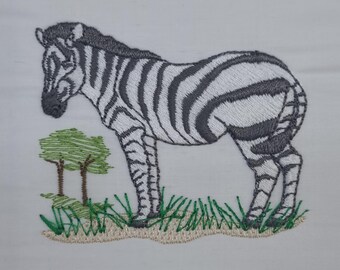 Zebra Embroidery Template - Instant Digital Download for 4x4 Hoop - DIY Craft Project