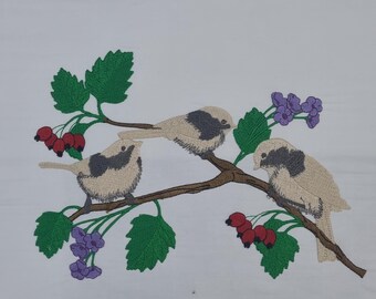 Sparrow Embroidery Design - Instant Access - DIY Embroidery Pattern