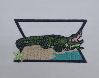 Crocodile and Vulture Embroidery Patterns - Set of 2 - Digital Download