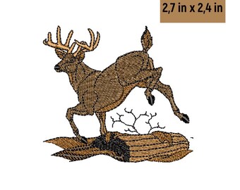 Mini Deer Embroidery Designs - Digital Download - 2.7 x 2.4 Size