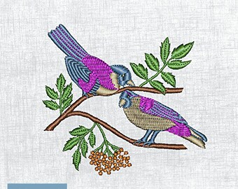 Colorful BIRD OF PARADISE Embroidery File - Exotic Floral Art