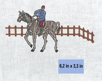Equestrian Embroidery Pattern - Digital Design File for Crafting