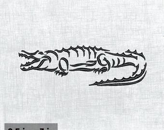 Crocodile Embroidery Design - Unique Decorative Animal Patterns