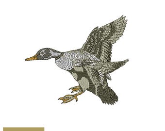 Duck Embroidery Design Digital File - size: 9" x 7.8" inches