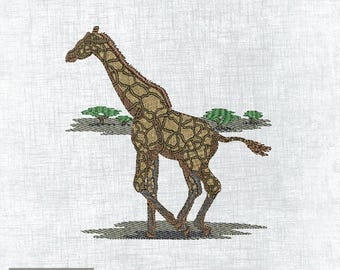 Giraffe Embroidery Design - Cute Pattern for DIY Projects