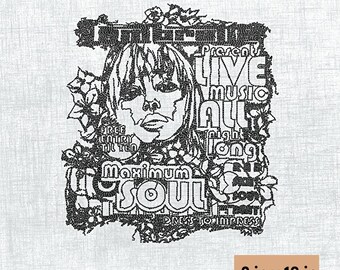 Digital Embroidery Pattern for Music Lovers