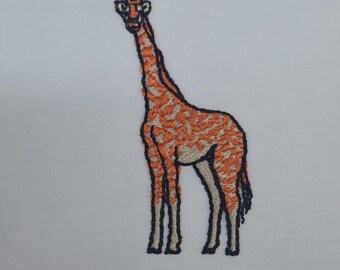 Giraffe Themed Embroidery Pattern - Perfect for Children's Room