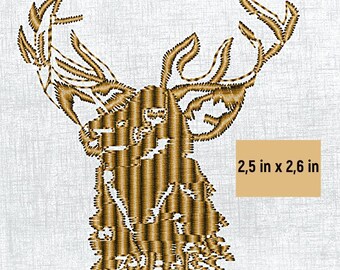 Deer nakış Pattern - Digital File - 4x4 hoop