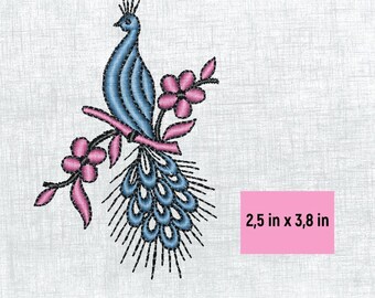 Colorful Peacock Embroidery - Unique Clothing Embellishment
