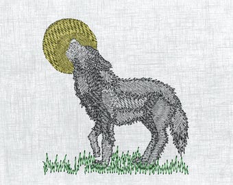 Wild Wolf Design Embroidery PDF - Easy DIY Stitching Pattern
