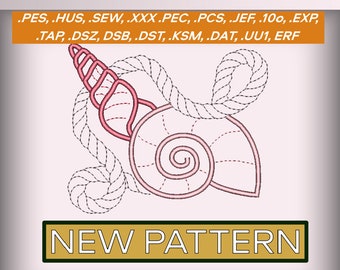 Seashell Stitch Pattern | Instant Download Embroidery Design