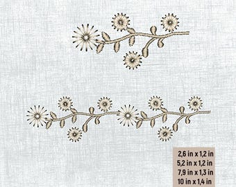 Ivy Flower Embroidery Pattern - Digital Design for 4x4 Hoop - Instant Download
