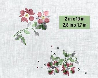 Floral Embroidery Pattern - DIY Sewing Template - Instant Download