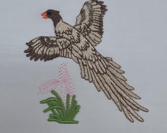 Charming Pheasant Embroidery Design - Instant Download - DIY Needlework Pattern
