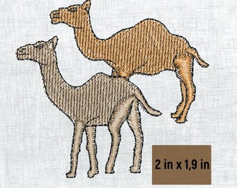 Creative Camel Embroidery - Printable Design - Fits 4x4 Hoop