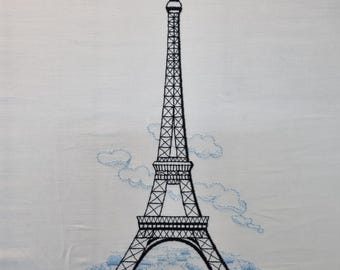 Eiffel Tower Theme Embroidery Pattern - Instant Download Design File