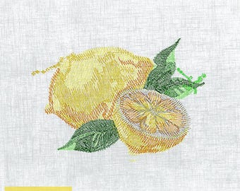 Delightful Lemon Stitch Pattern - Instant Download - DIY Embroidery Fun