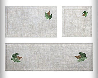 Triple Leaf Embroidery Pattern Design - 6 Sizes Included - Instant Digital Download