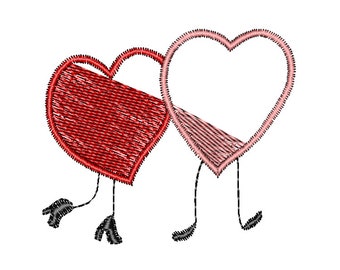 Sweet Heart Pattern Embroidery Design - Digital Download - 4x4 Hoop - Instant Access!