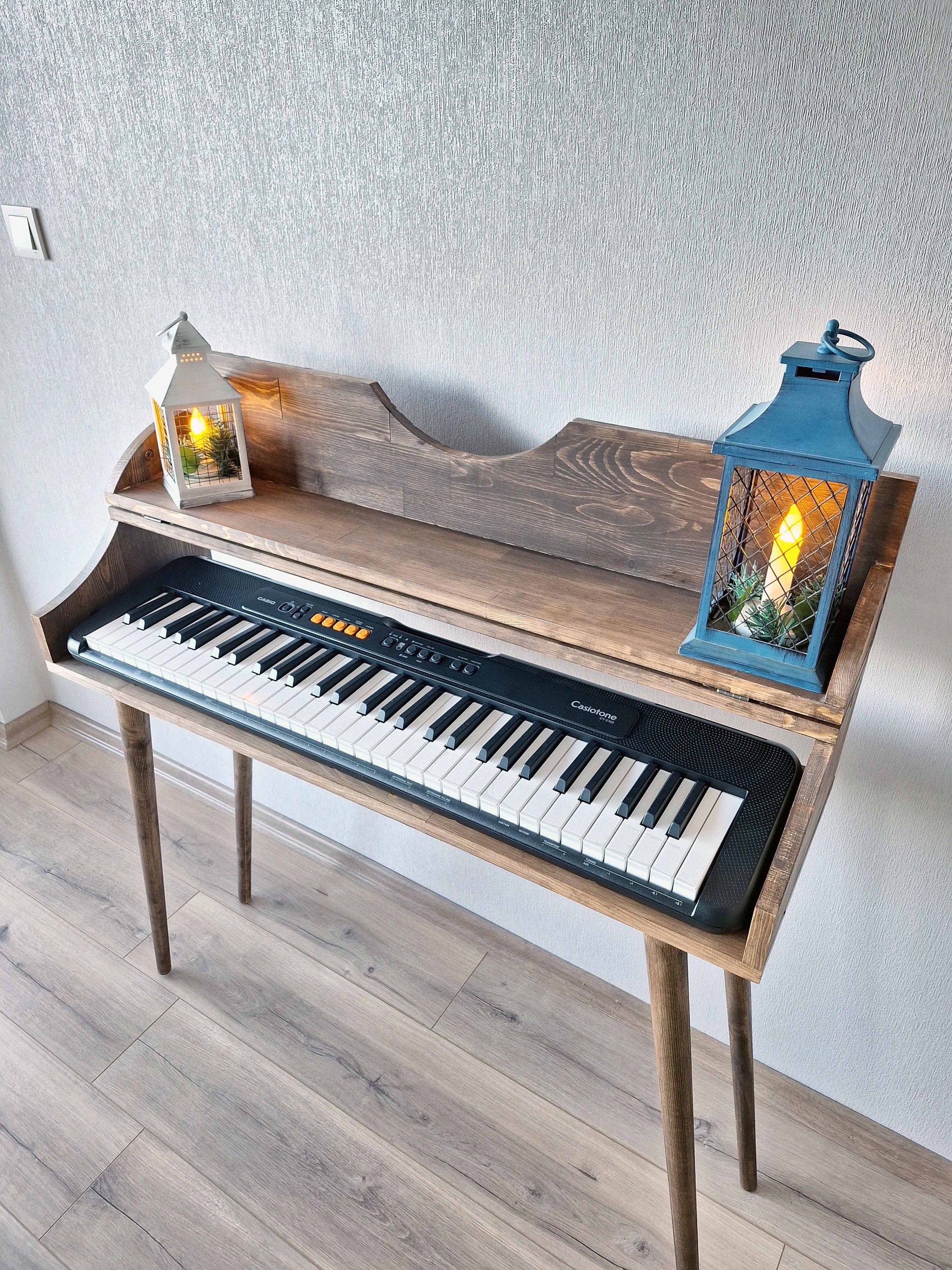 Mid Century Modern Piano Keyboard Stand, Kids Piano Stand, Piano Keyboard  Table -  Denmark