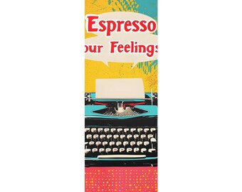 Espresso Your Feelings Vintage Typewriter Yoga Mat