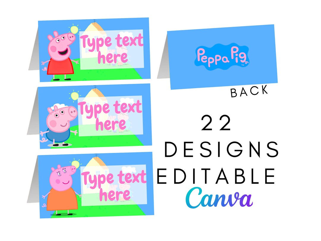 Pig Party Place Cards Pig Party Decoration Foot Tents Pink - Etsy