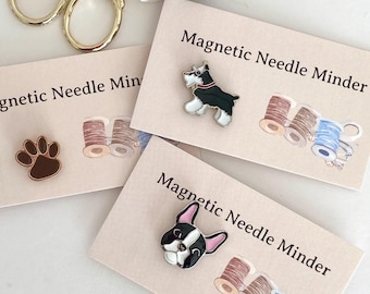 Adorable Dog Needle Minder, Magnetic Embroidery and Cross Stitch Accessory for Crafters