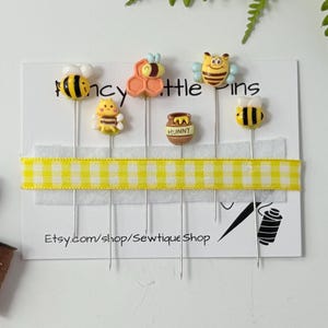 Bee Sewing Pins: Handmade Quilting & Scrapbooking Notions