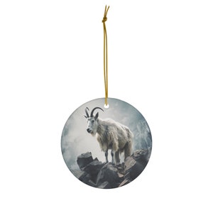 Mountain Goat Ceramic Ornament