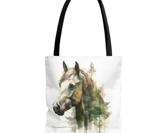 Forest Tree Horse Tote Bag (3 Sizes)