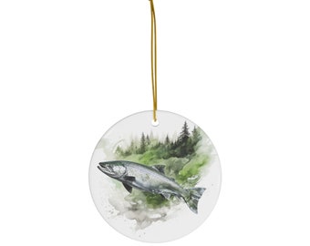 Salmon Ceramic Ornament