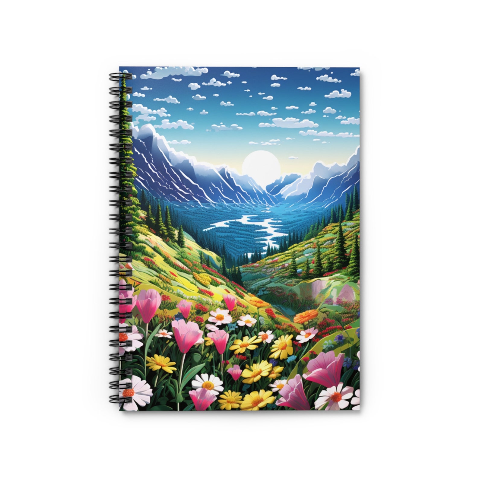 Wildflowers Inspired Spiral Notebook - Ruled Line - Etsy