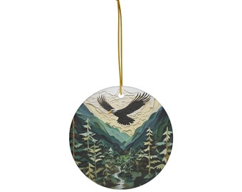 Valley Eagle Ceramic Ornament