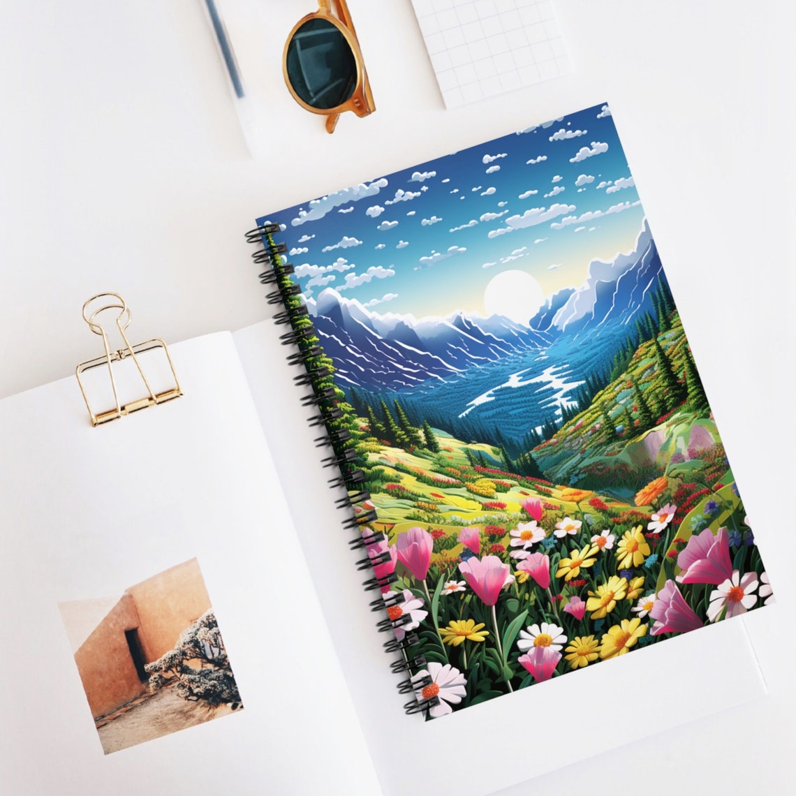 Wildflowers Inspired Spiral Notebook - Ruled Line - Etsy