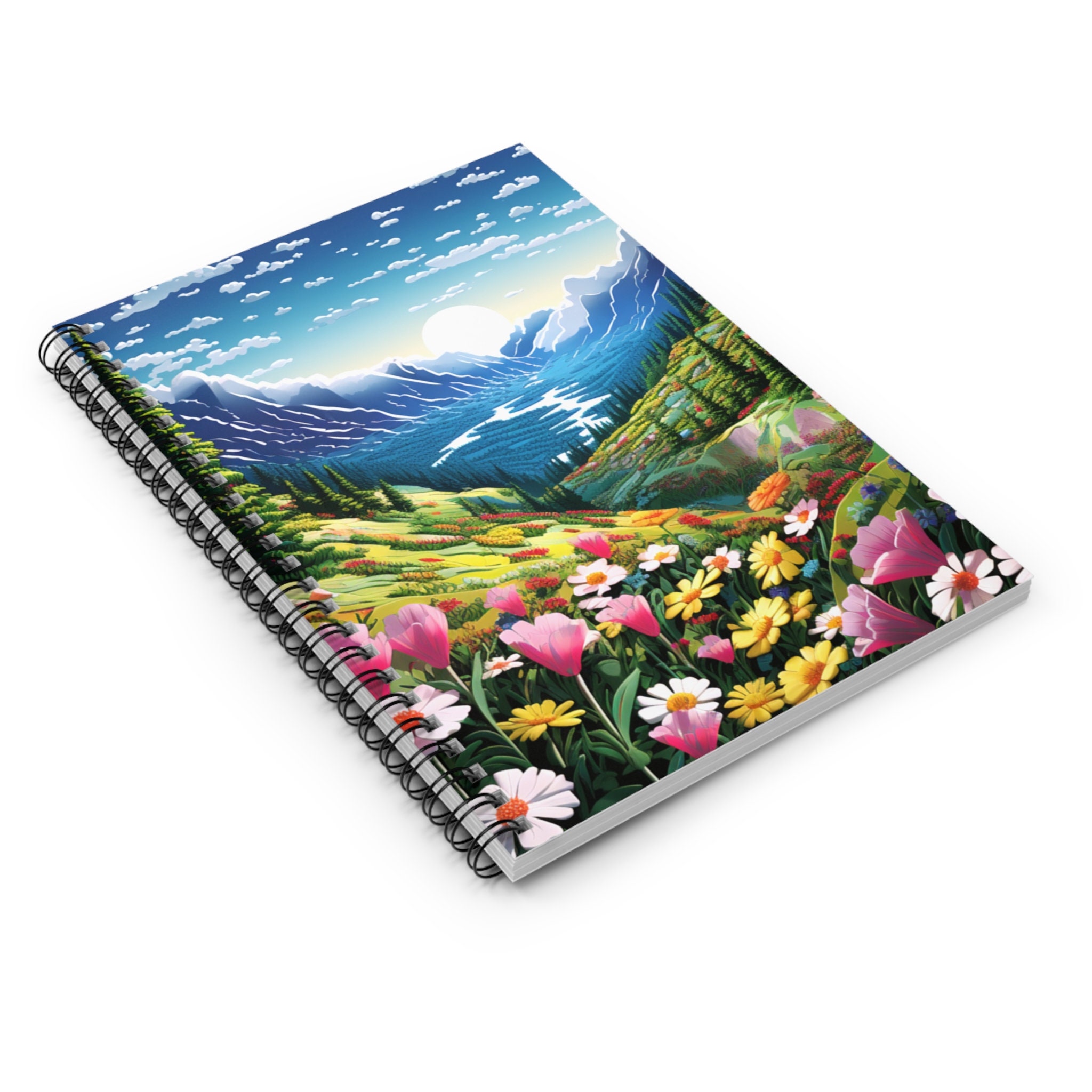 Wildflowers Inspired Spiral Notebook - Ruled Line - Etsy