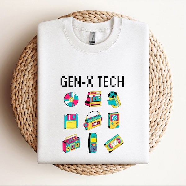 Generation Gen X Sweatshirt Shirt Gift, Gen X Shirt Mens Women's, 60 70s Shirts, 80's Graphic Tees Themed Nostalgic Gift, 80s Retro Shirt