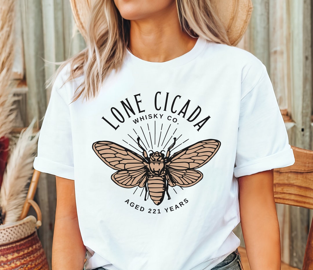 Cicada Wings Whiskey Label Bug T Shirt Gift, Cicada Reunion Bug Tee ...