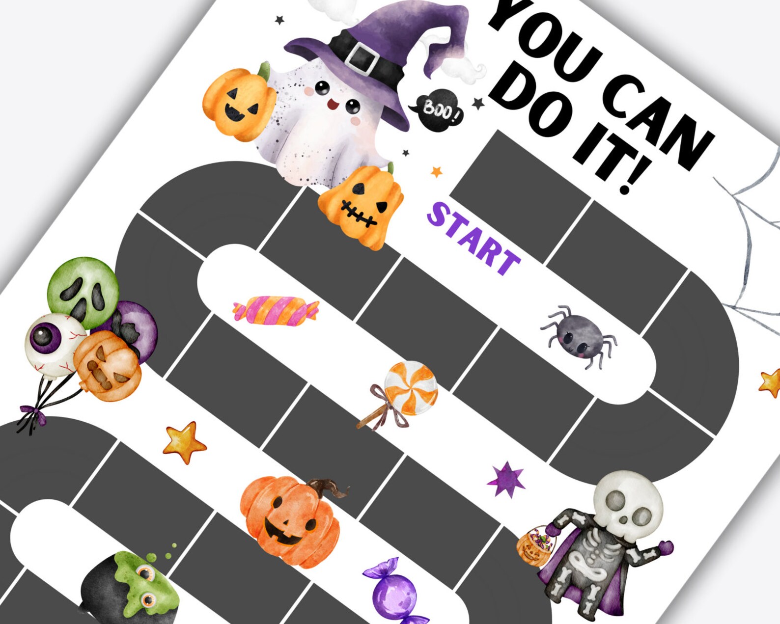 Halloween Reward Chart Kids Printable, Fall Sticker Chart, Habit ...